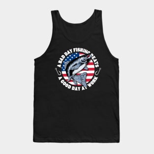 USA Patriotic Trout Fishing Tank Top